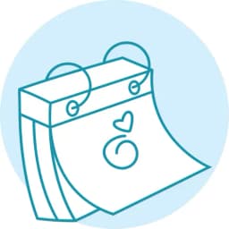 Calendar icon for ovulation timeline